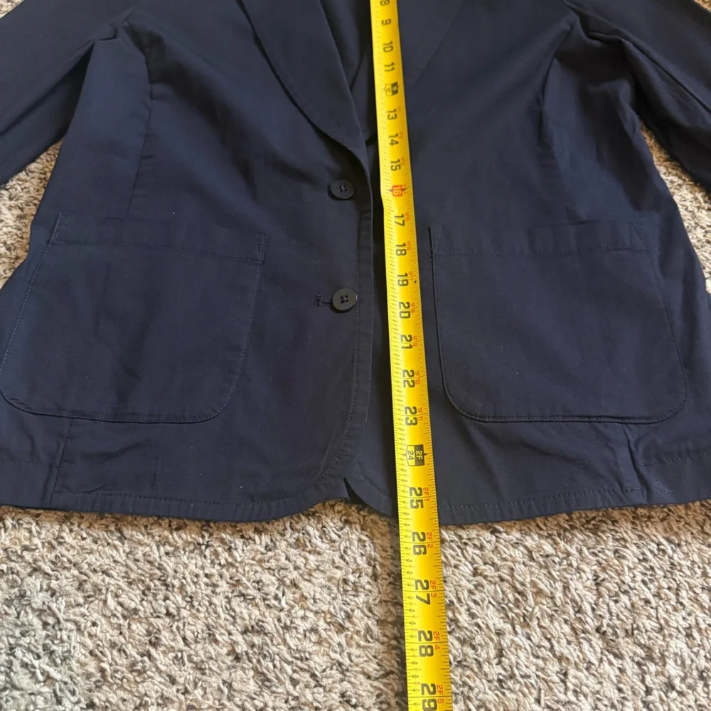 Eileen Fisher Organic Cotten Double Pocket Button Front Blazer Jacket Womens XS - Picture 5 of 10